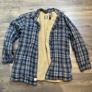 Timberland sherpa fleece lined flannel jacket. M